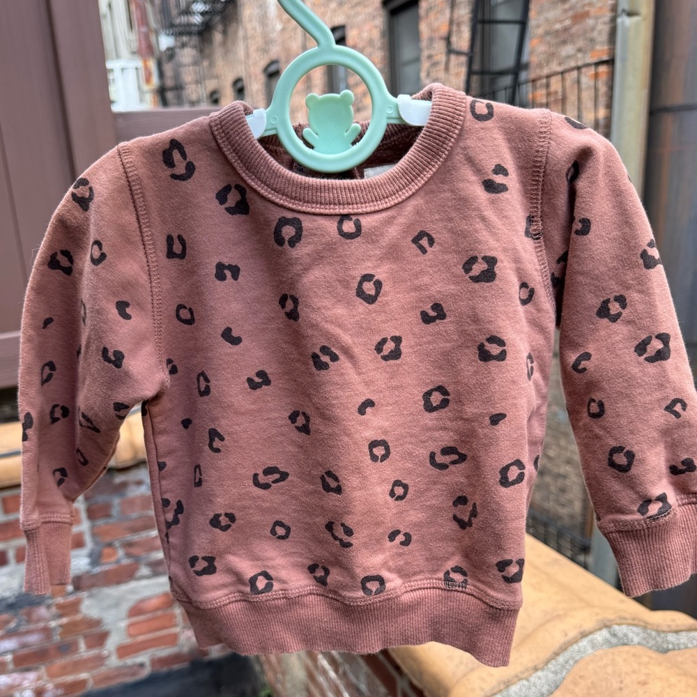 Kids Leopard Print Sweatshirt - Brown